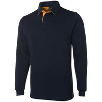 JB's Wear 3RT 2 Tone Rugby - Side View | color:Navy/Gold|view:side