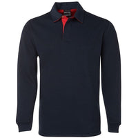 JB's Wear 3RT 2 Tone Rugby - Front View | color:Navy/Red|view:front