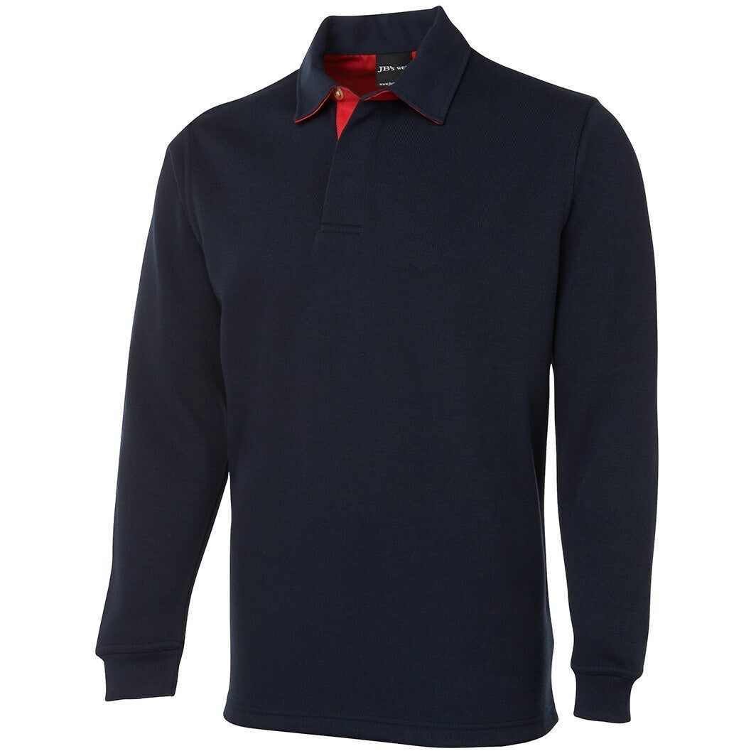 JB's Wear 3RT 2 Tone Rugby - Side View | color:Navy/Red|view:side