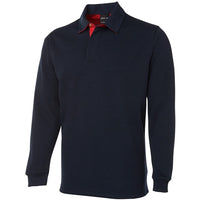 JB's Wear 3RT 2 Tone Rugby - Side View | color:Navy/Red|view:side