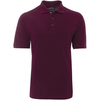 JB's Wear 210P 210 Pocket Polo - Front View | color:Maroon|view:front
