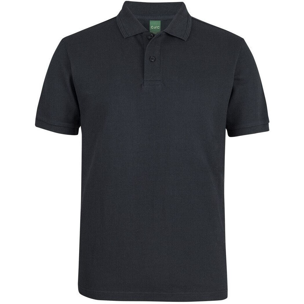 JB's Wear 2PCS 320g Popcorn Cotton Polo - Front View | color:Black|view:front