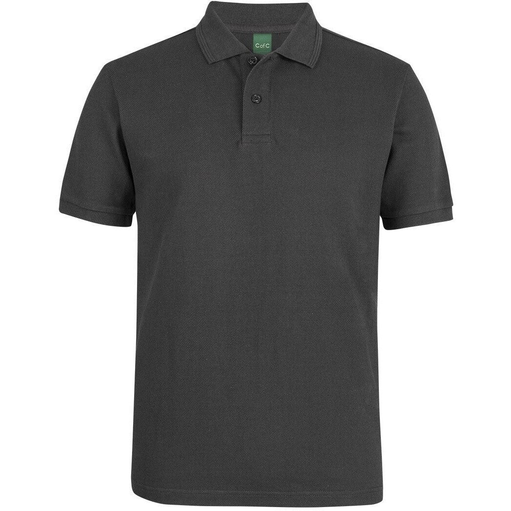 JB's Wear 2PCS 320g Popcorn Cotton Polo - Front View | color:Gunmetal|view:front