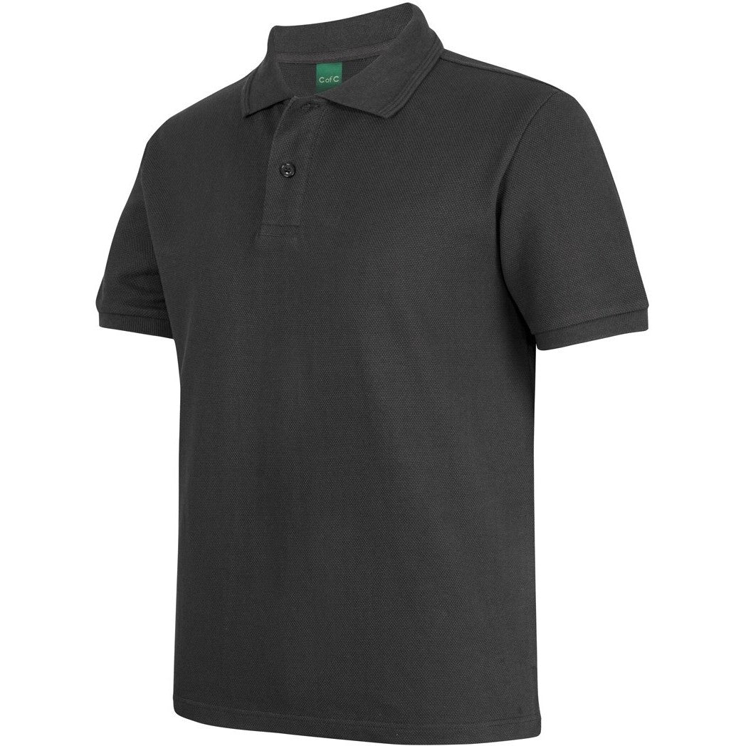 JB's Wear 2PCS 320g Popcorn Cotton Polo - Side View | color:Gunmetal|view:side