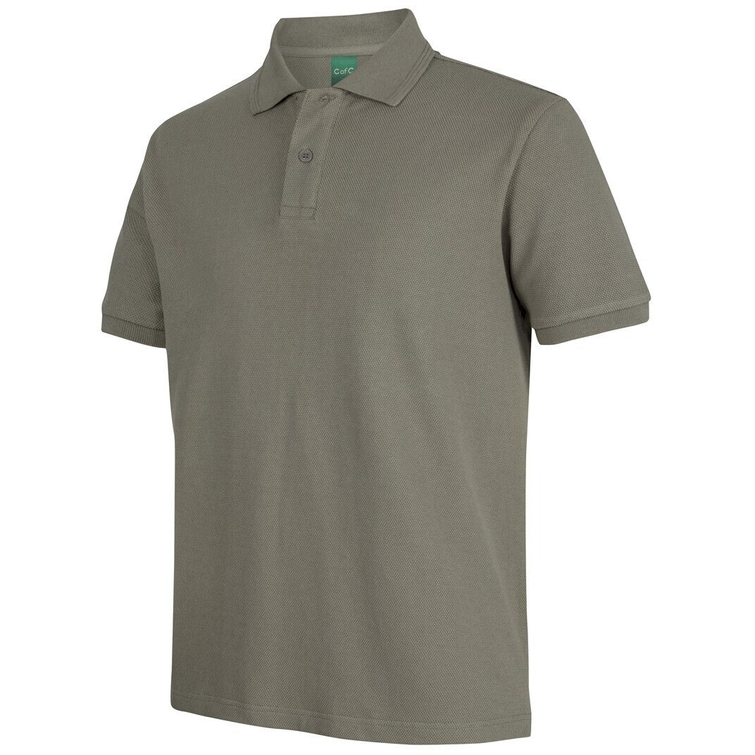 JB's Wear 2PCS 320g Popcorn Cotton Polo - Side View | color:Slate|view:side