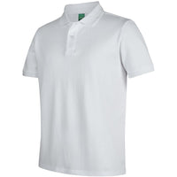 JB's Wear 2PCS 320g Popcorn Cotton Polo - Side View | color:White|view:side