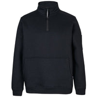 JB's Wear 6CHF 350 Premium Trade 1/2 Zip Fleece - Front View | color:Black/Black|view:front