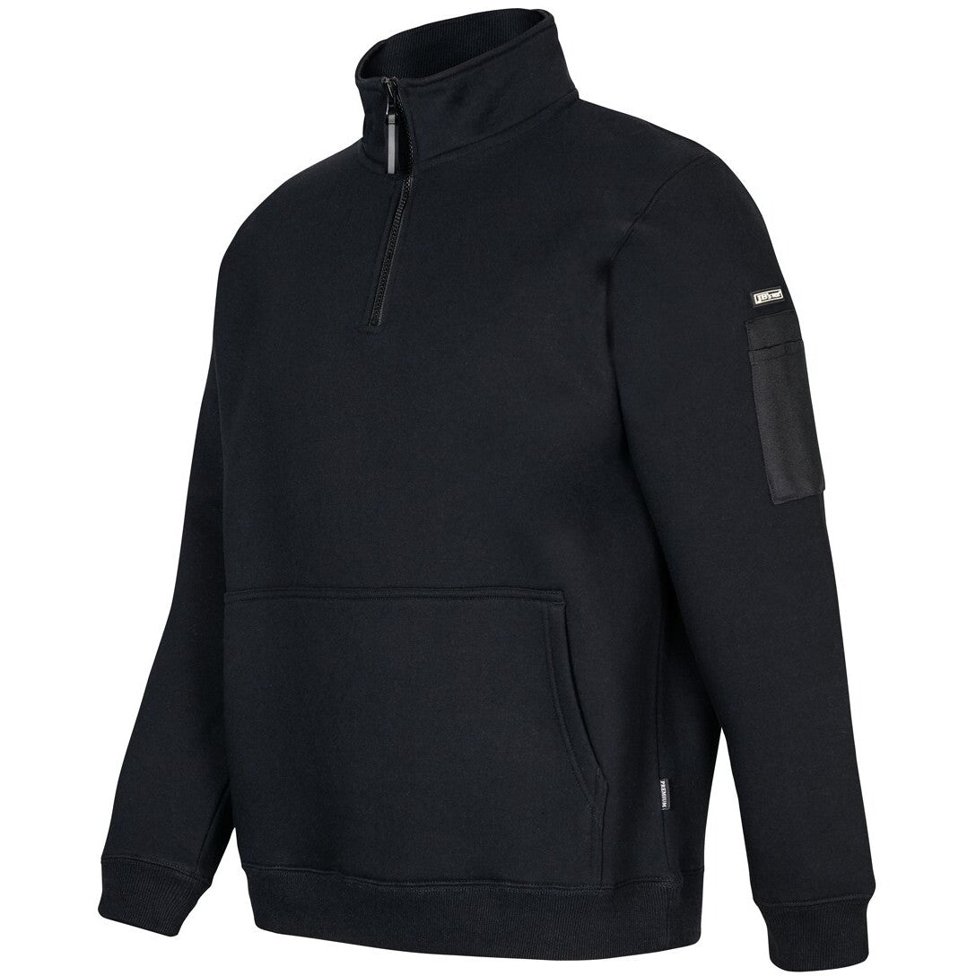JB's Wear 6CHF 350 Premium Trade 1/2 Zip Fleece - Side View | color:Black/Black|view:side