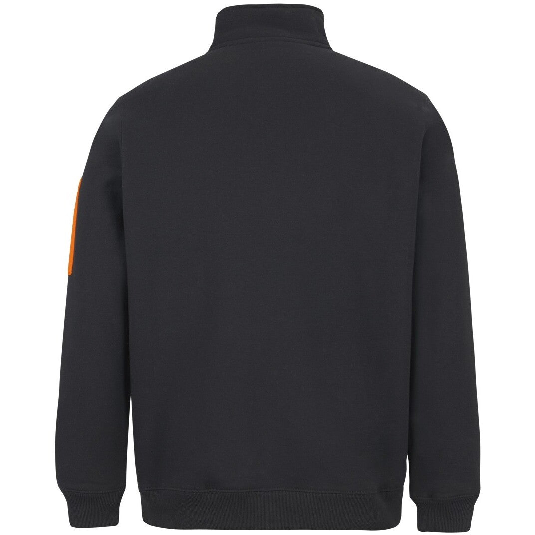 JB's Wear 6CHF 350 Premium Trade 1/2 Zip Fleece - Back View | color:Black/Orange|view:back
