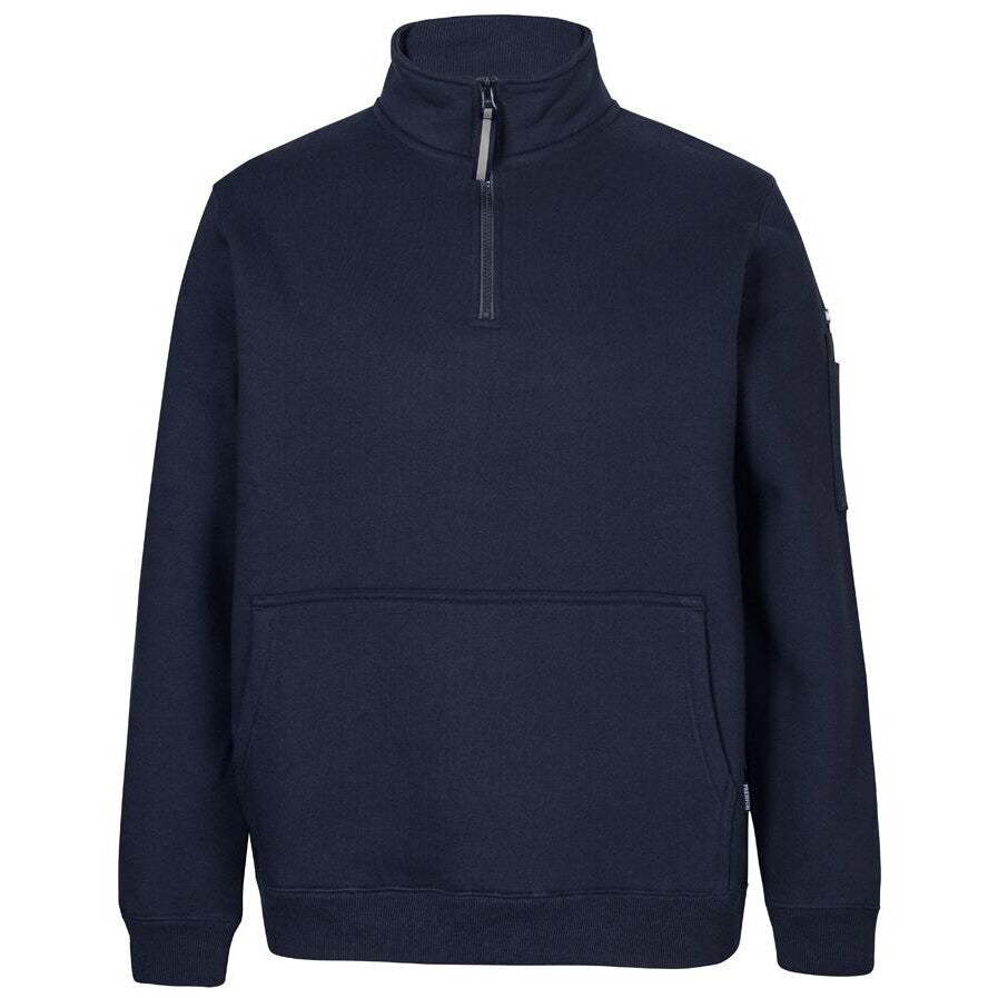 JB's Wear 6CHF 350 Premium Trade 1/2 Zip Fleece - Front View | color:Navy/Navy|view:front