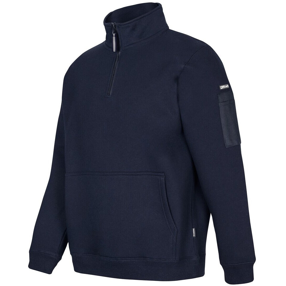 JB's Wear 6CHF 350 Premium Trade 1/2 Zip Fleece - Side View | color:Navy/Navy|view:side