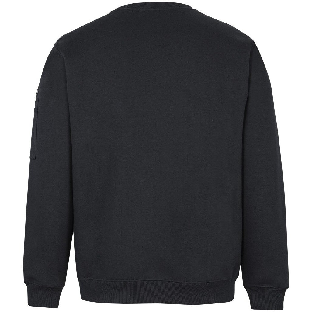 JB's Wear 6CCF 350 Premium Trade Crew Neck Fleece - Back View | color:Black/Black|view:back