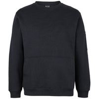 JB's Wear 6CCF 350 Premium Trade Crew Neck Fleece - Front View | color:Black/Black|view:front