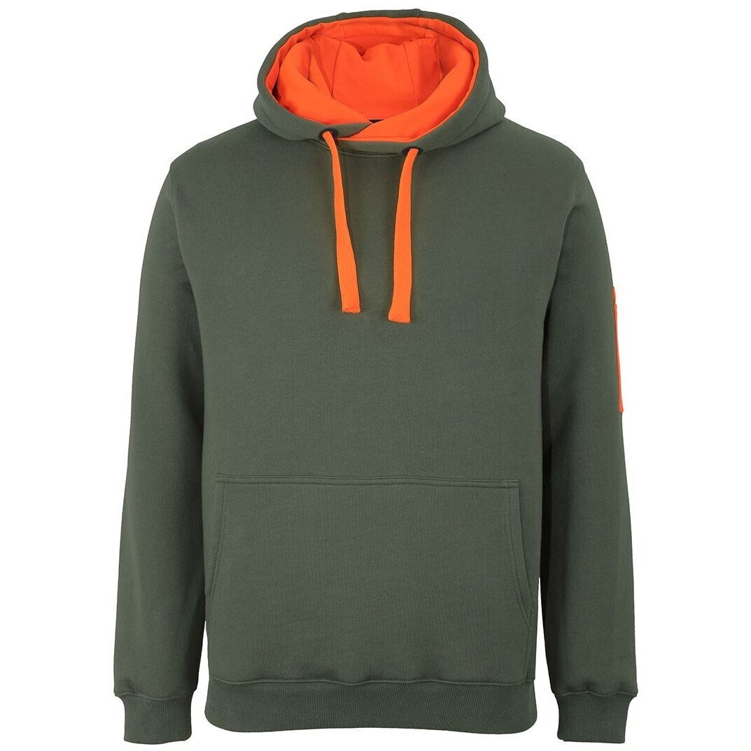 JB's Wear 6CFH 350 Premium Trade Hoodie - Front View | color:Army/Orange|view:front