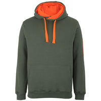 JB's Wear 6CFH 350 Premium Trade Hoodie - Front View | color:Army/Orange|view:front