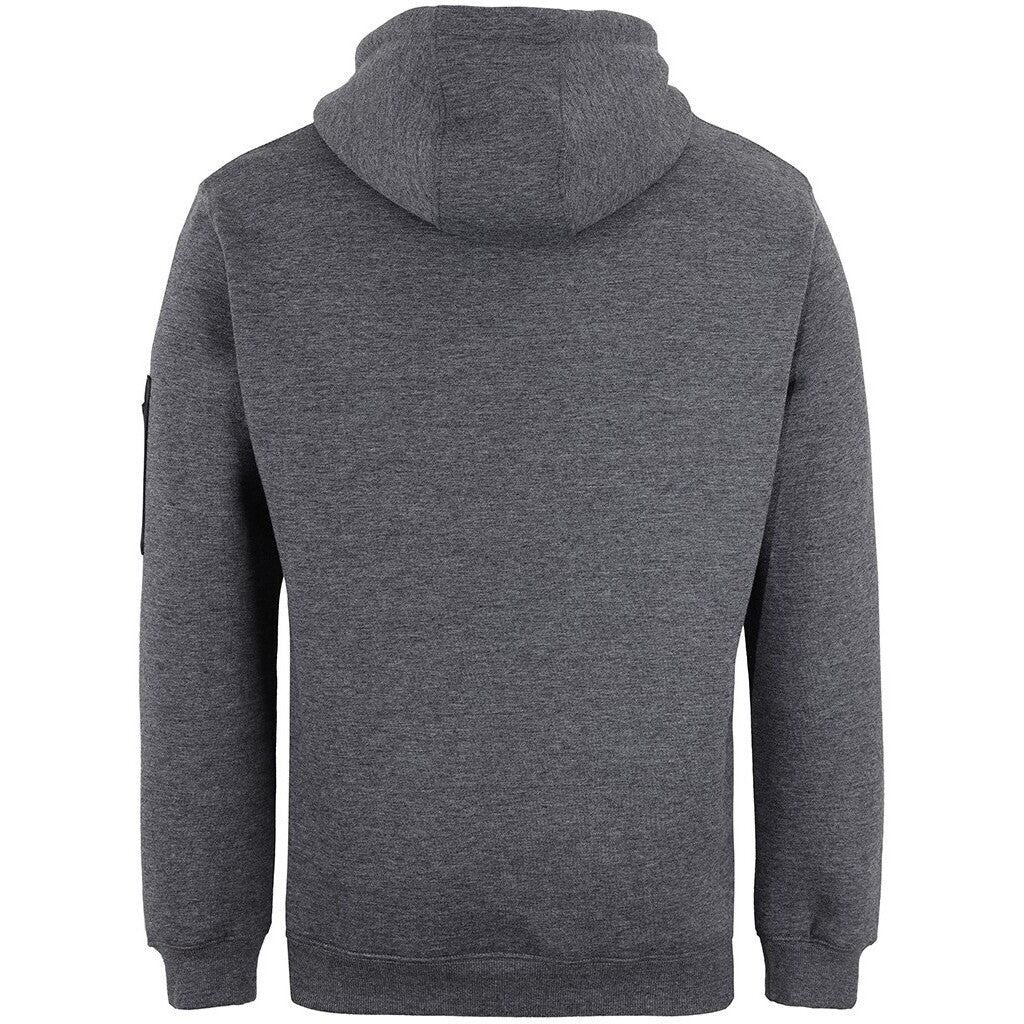 JB's Wear 6CFH 350 Premium Trade Hoodie - Back View | color:Charcoal Marle/Black|view:back