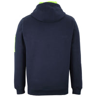 JB's Wear 6CFH 350 Premium Trade Hoodie - Back View | color:Navy/Lime|view:back
