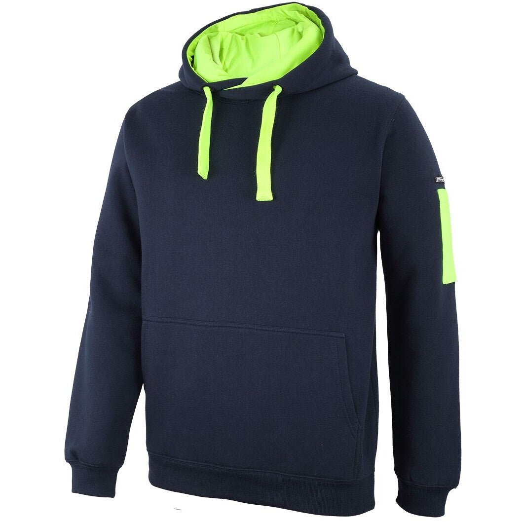 JB's Wear 6CFH 350 Premium Trade Hoodie - Side View | color:Navy/Lime|view:side