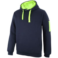 JB's Wear 6CFH 350 Premium Trade Hoodie - Side View | color:Navy/Lime|view:side