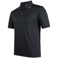 JB's Wear 7S4P 4 Stripe S/S Stretch Polo - Side View | color:Black/Charcoal|view:side