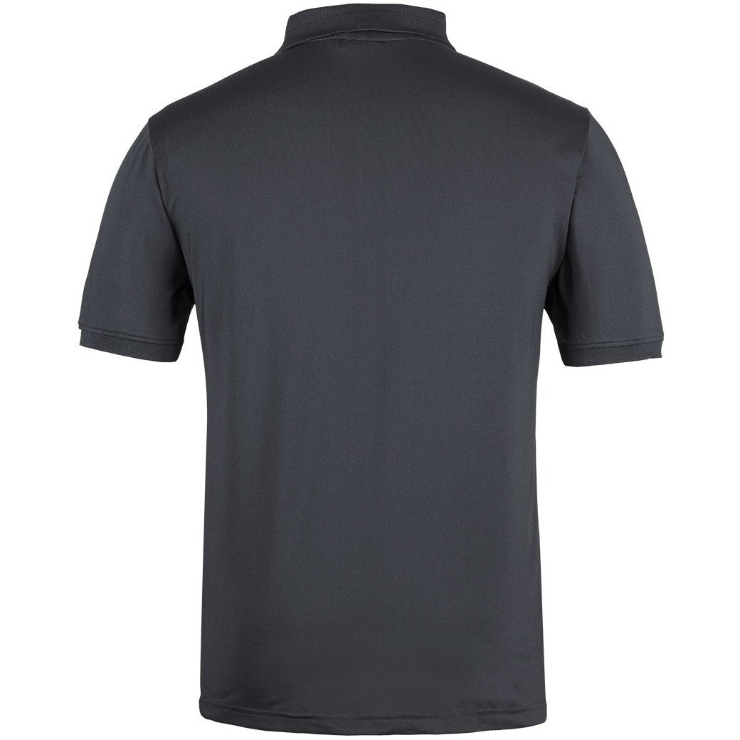 JB's Wear 7S4P 4 Stripe S/S Stretch Polo - Back View | color:Charcoal/Black|view:back
