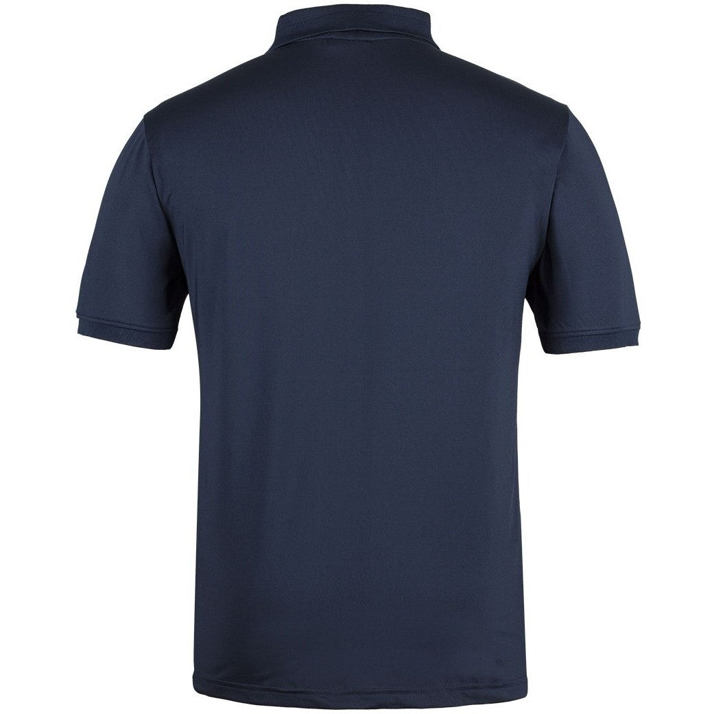 JB's Wear 7S4P 4 Stripe S/S Stretch Polo - Back View | color:Navy/White|view:back