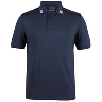 JB's Wear 7S4P 4 Stripe S/S Stretch Polo - Front View | color:Navy/White|view:front