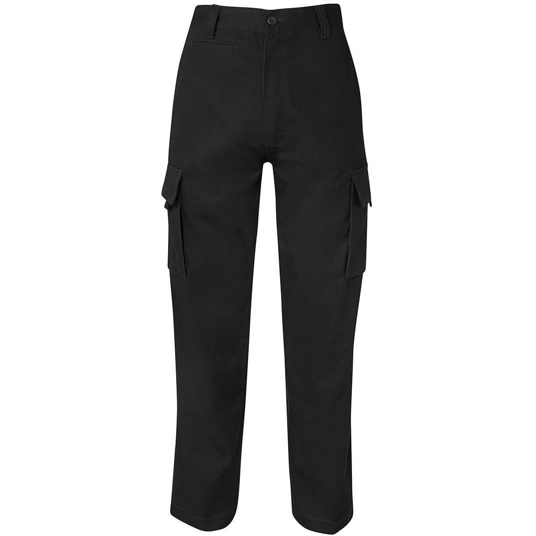 JB's Wear 6MP Adults and Kids Mercerised Work Cargo Pant - Front View | color:Black|view:front
