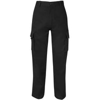 JB's Wear 6MP Adults and Kids Mercerised Work Cargo Pant - Front View | color:Black|view:front
