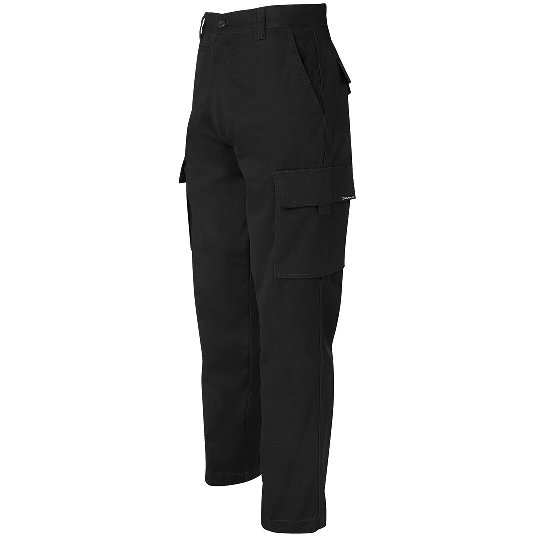 JB's Wear 6MP Adults and Kids Mercerised Work Cargo Pant - Side View | color:Black|view:side