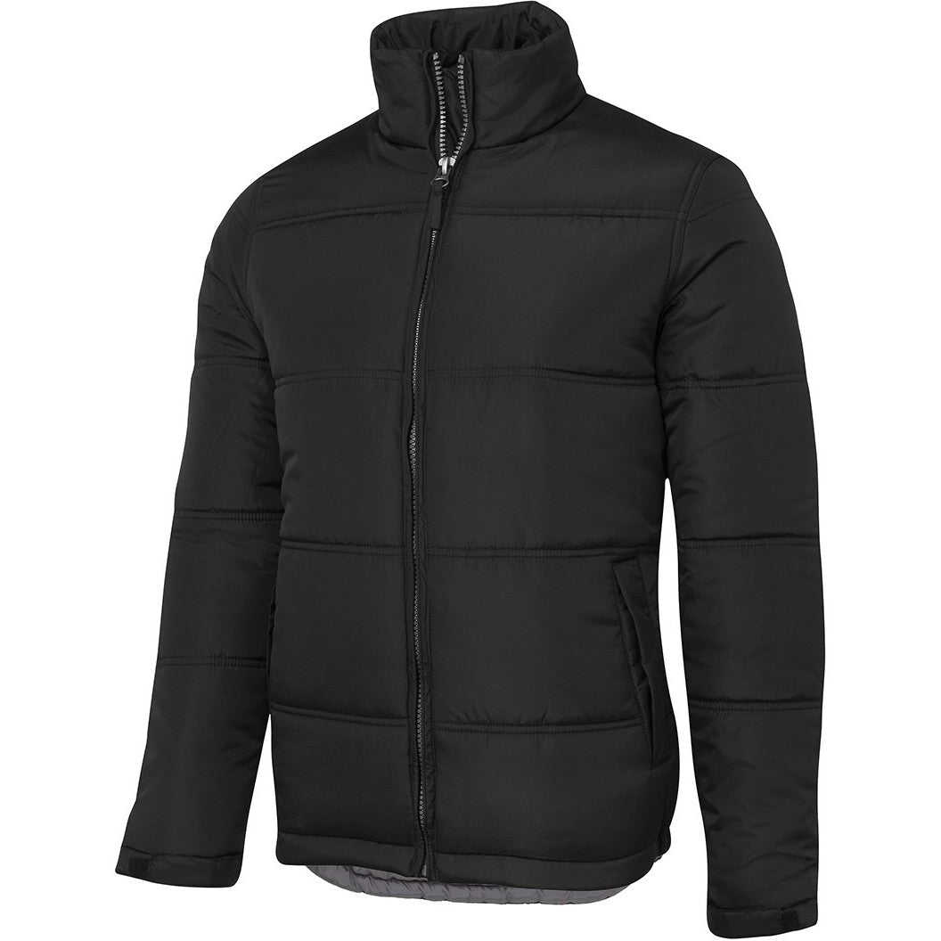 JB's Wear 3ADJ Adults & Kids Adventure Puffer Jacket - Side View | color:Black/Grey|view:side