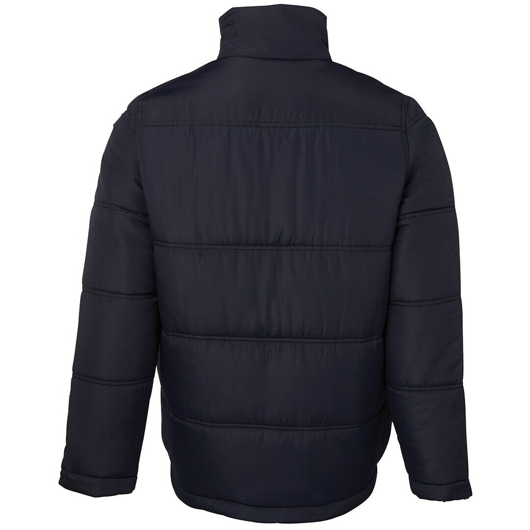 JB's Wear 3ADJ Adults & Kids Adventure Puffer Jacket - Back View | color:Navy/Grey|view:back