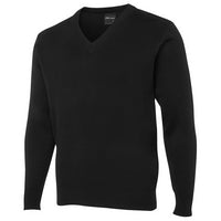 JB's Wear 6J Adults Knitted Jumper - Side View | color:Black|view:side