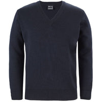 JB's Wear 6J Adults Knitted Jumper - Front View | color:Navy|view:front