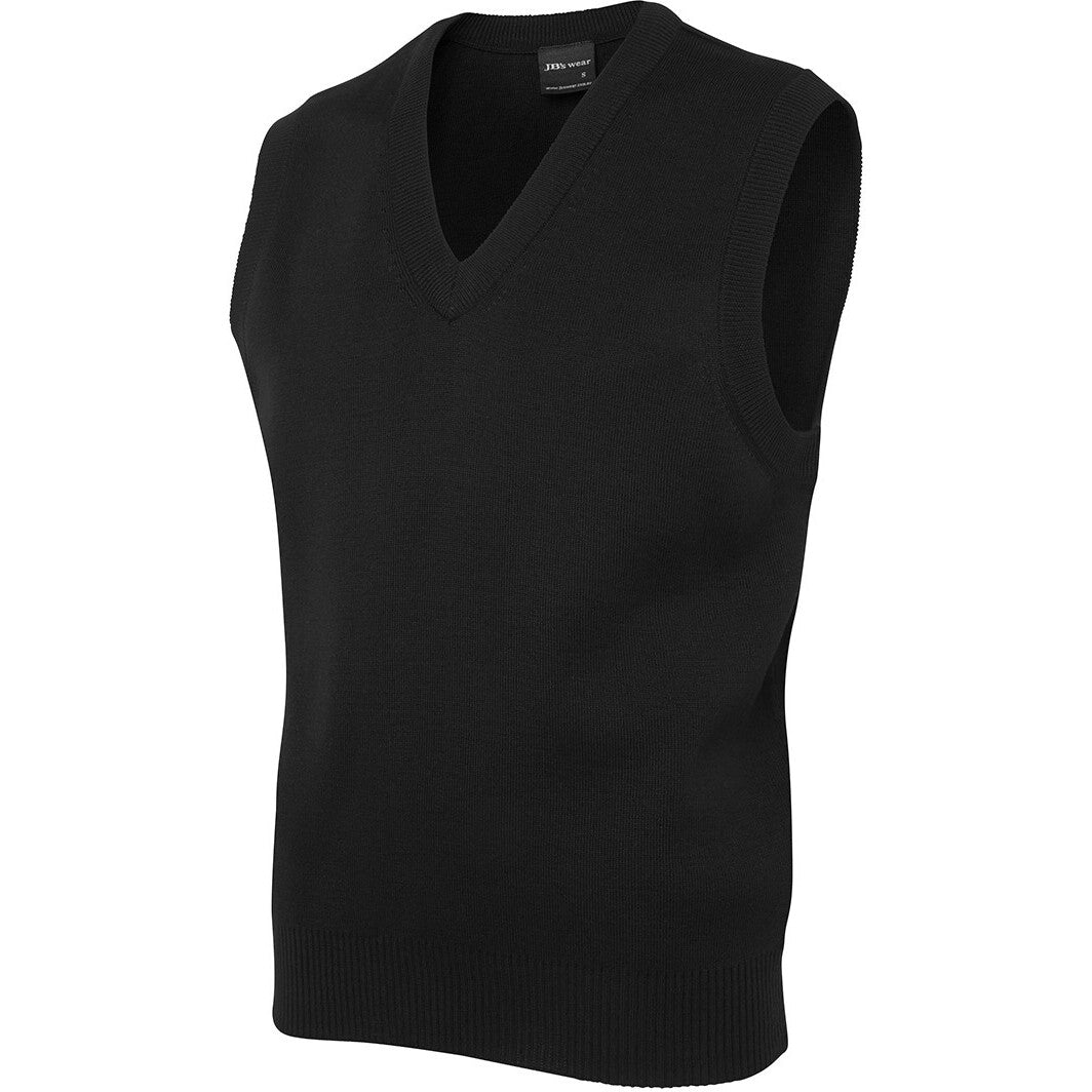 JB's Wear 6V Adults Knitted Vest - Side View | color:Black|view:side
