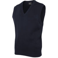JB's Wear 6V Adults Knitted Vest - Side View | color:Navy|view:side