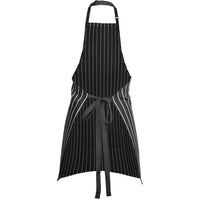 JB's Wear 5A Apron With Pocket - Back View | color:Black/White|view:back