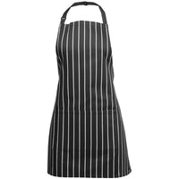 JB's Wear 5A Apron With Pocket - Front View | color:Black/White|view:front