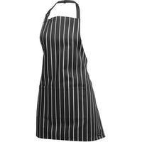 JB's Wear 5A Apron With Pocket - Side View | color:Black/White|view:side