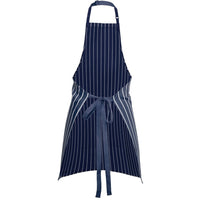 JB's Wear 5A Apron With Pocket - Back View | color:Navy/White|view:back