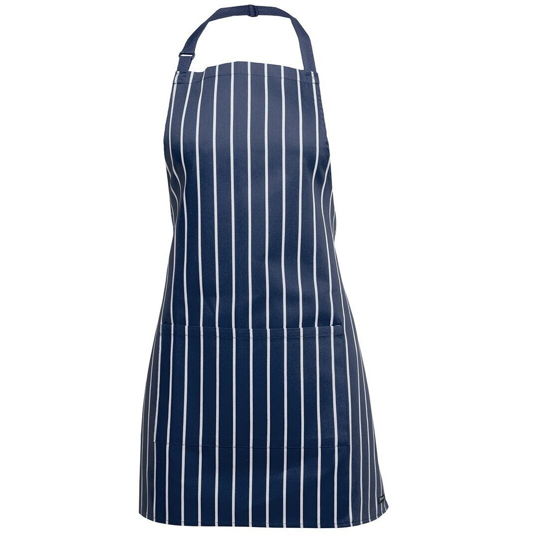 JB's Wear 5A Apron With Pocket - Front View | color:Navy/White|view:front