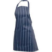 JB's Wear 5A Apron With Pocket - Side View | color:Navy/White|view:side