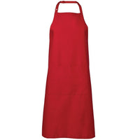 JB's Wear 5A Apron With Pocket - Front View | color:Red|view:front