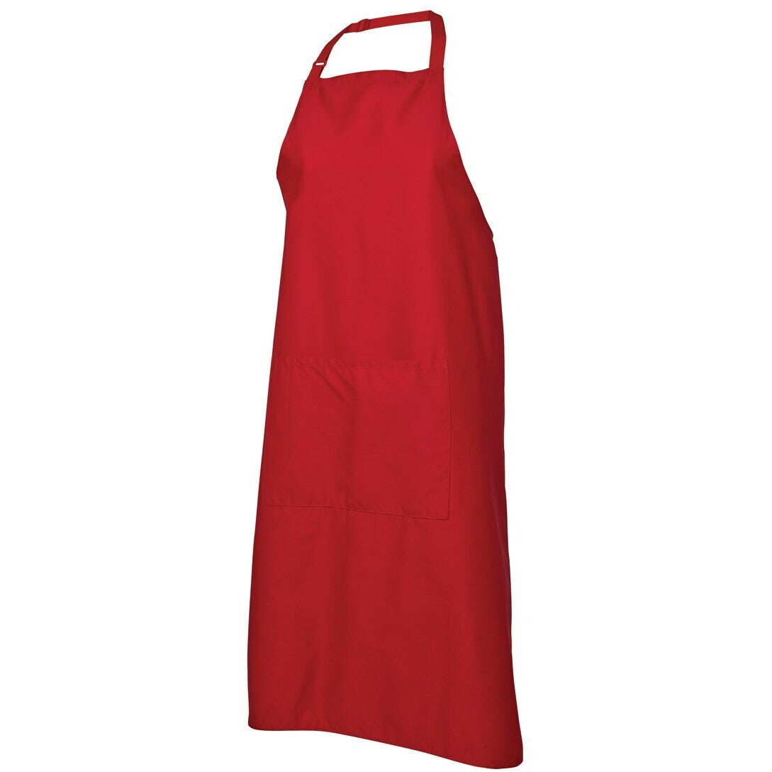 JB's Wear 5A Apron With Pocket - Side View | color:Red|view:side