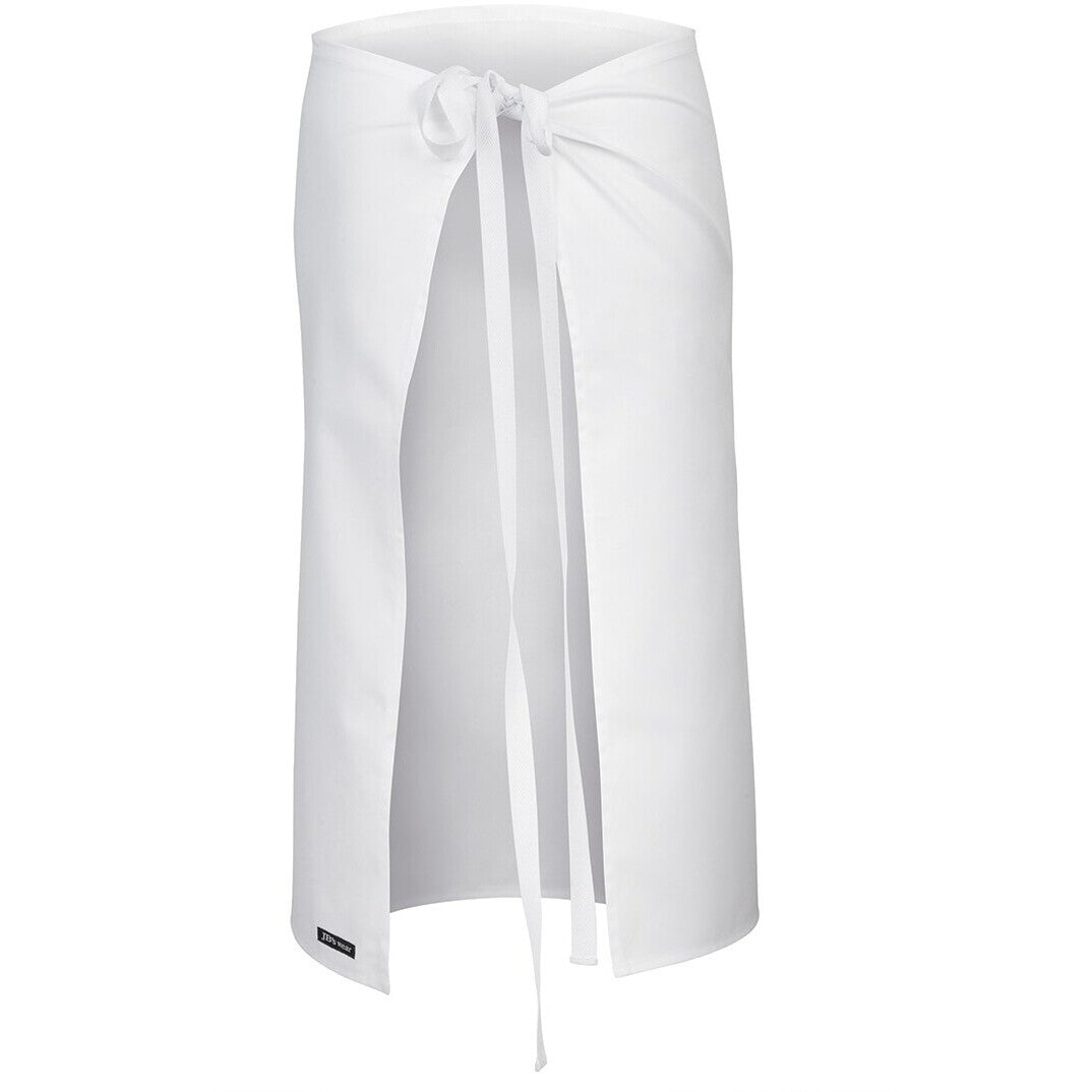JB's Wear 5PC Apron Without Pocket - Back View | color:White|view:back