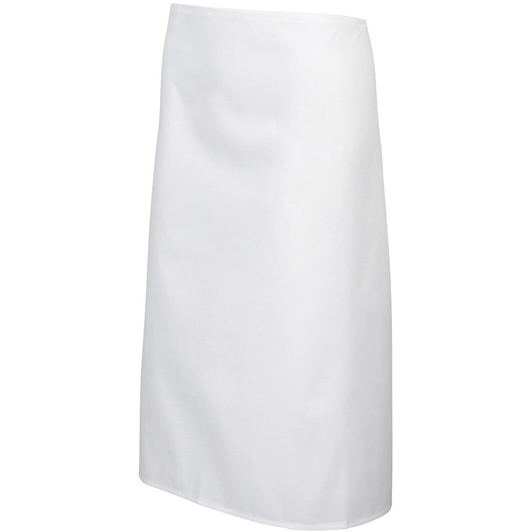 JB's Wear 5PC Apron Without Pocket - Side View | color:White|view:side