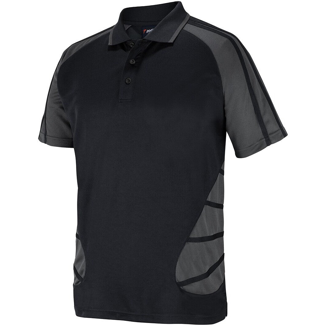 JB's Wear 7APS Arachnid Polo - Side View | color:Black/Gunmetal|view:side