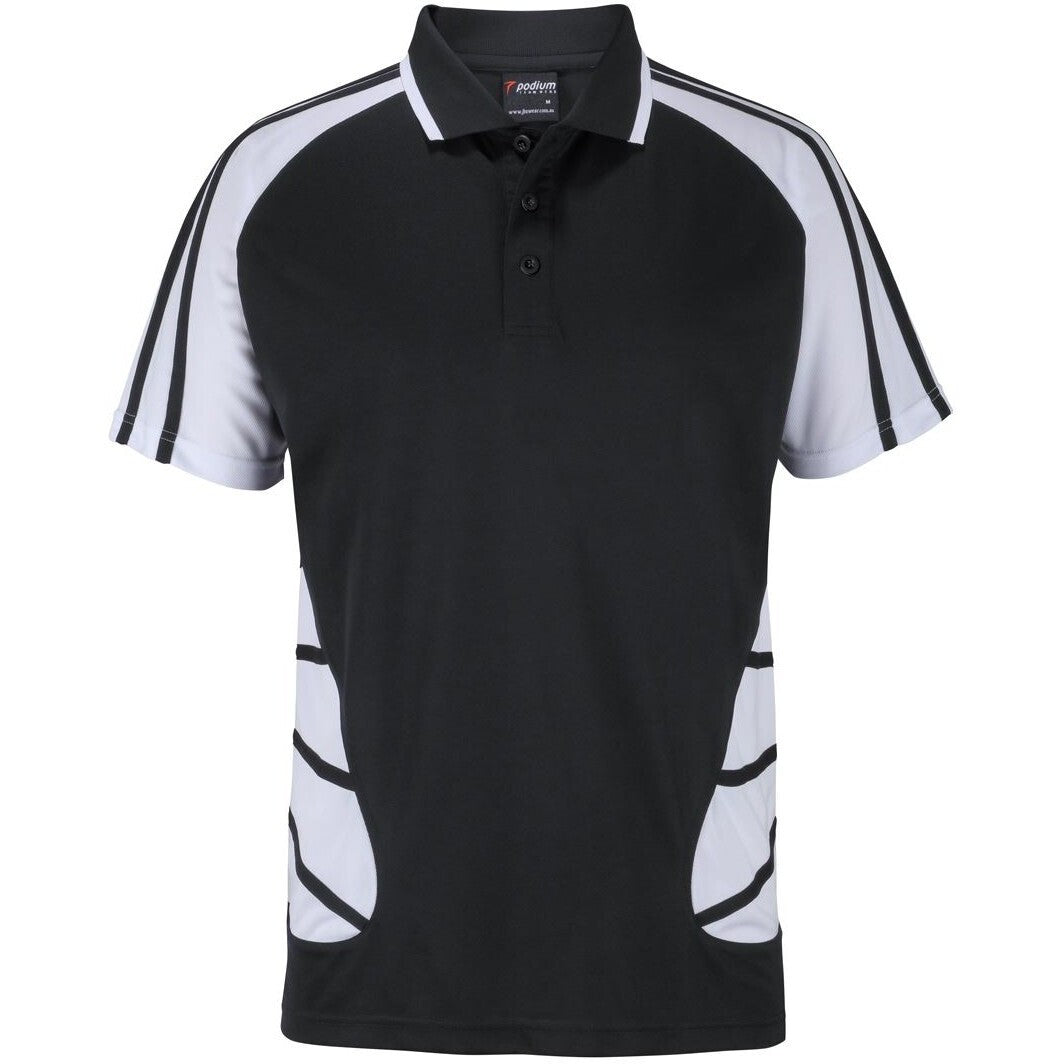 JB's Wear 7APS Arachnid Polo - Front View | color:Black/White|view:front