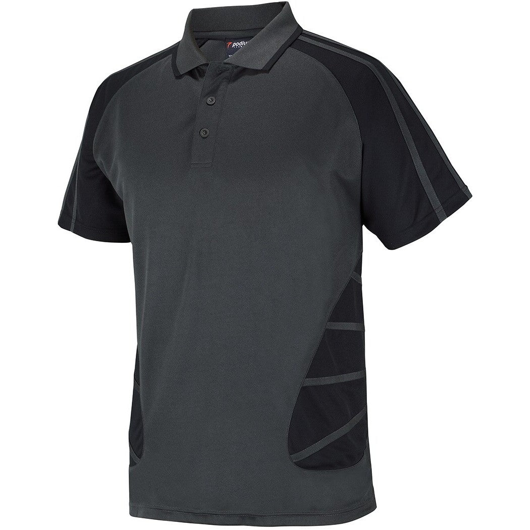 JB's Wear 7APS Arachnid Polo - Side View | color:Gunmetal/Black|view:side