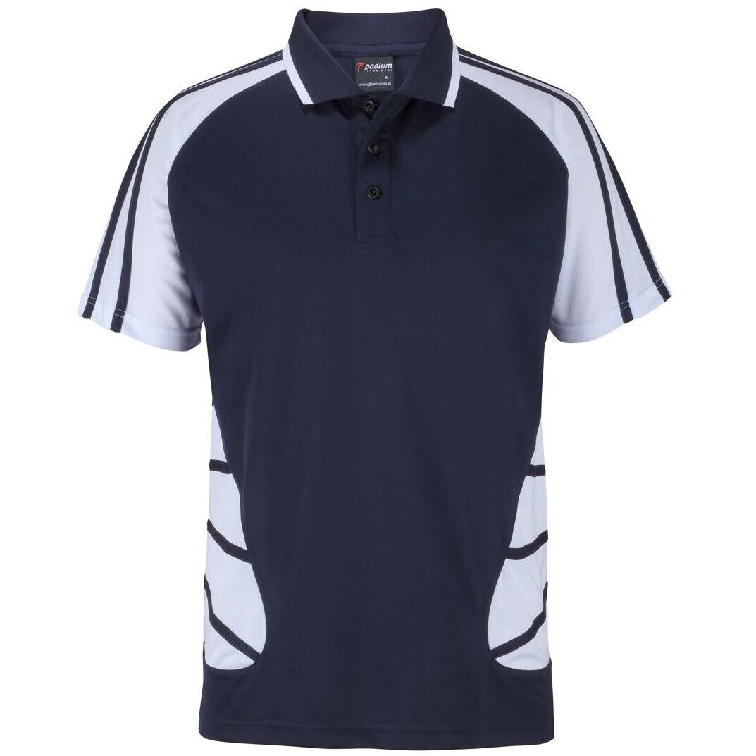 JB's Wear 7APS Arachnid Polo - Front View | color:Navy/White|view:front